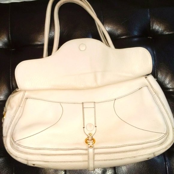 COLE HAAN | Leather Off White Cream Shoulder Bag - Picture 3 of 10